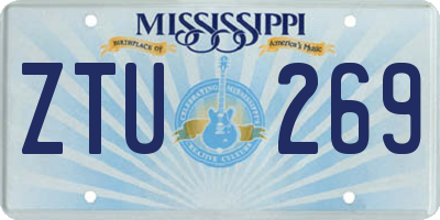 MS license plate ZTU269