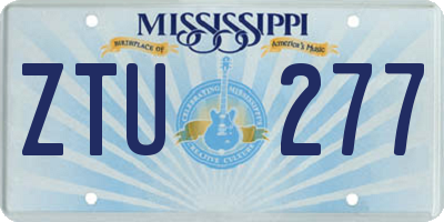 MS license plate ZTU277
