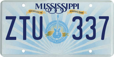 MS license plate ZTU337