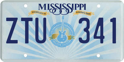 MS license plate ZTU341