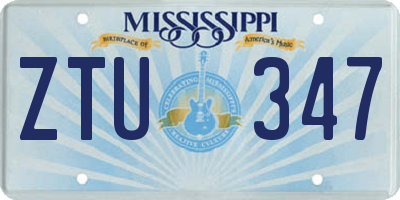 MS license plate ZTU347