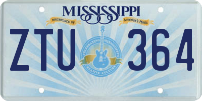 MS license plate ZTU364
