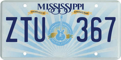 MS license plate ZTU367