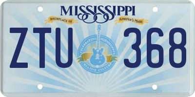 MS license plate ZTU368