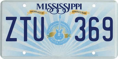 MS license plate ZTU369