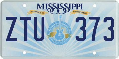 MS license plate ZTU373