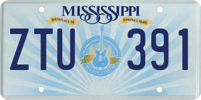 MS license plate ZTU391