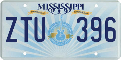 MS license plate ZTU396