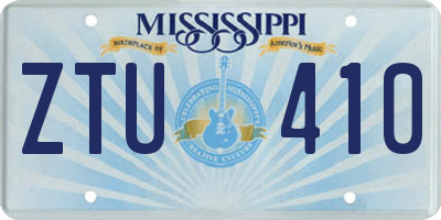 MS license plate ZTU410