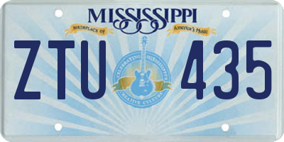 MS license plate ZTU435