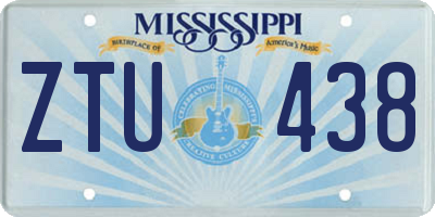 MS license plate ZTU438