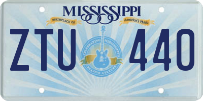 MS license plate ZTU440