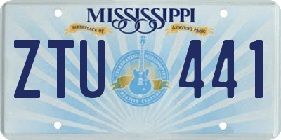 MS license plate ZTU441
