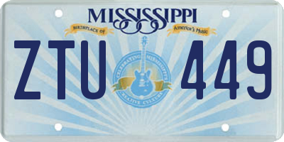 MS license plate ZTU449