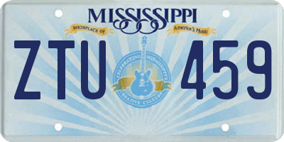MS license plate ZTU459