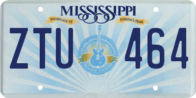 MS license plate ZTU464