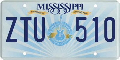 MS license plate ZTU510