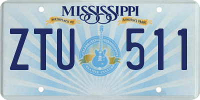 MS license plate ZTU511