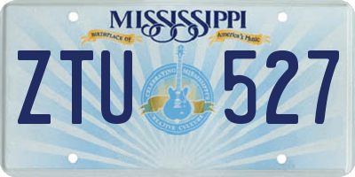 MS license plate ZTU527