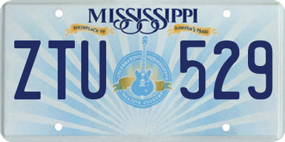 MS license plate ZTU529