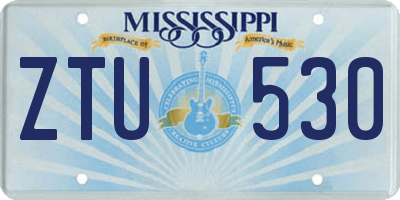 MS license plate ZTU530