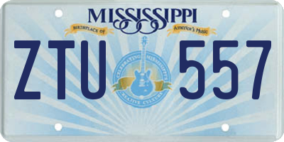 MS license plate ZTU557