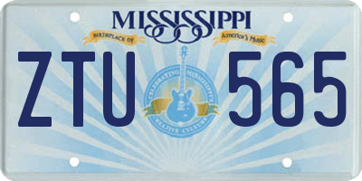 MS license plate ZTU565
