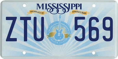 MS license plate ZTU569