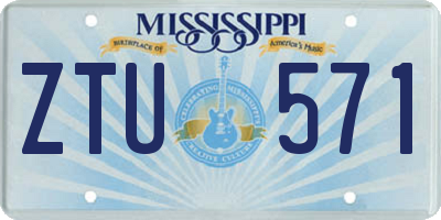 MS license plate ZTU571