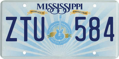 MS license plate ZTU584