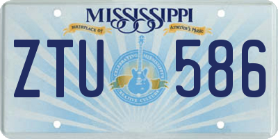 MS license plate ZTU586