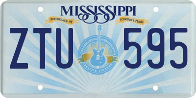 MS license plate ZTU595