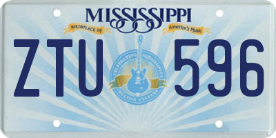 MS license plate ZTU596