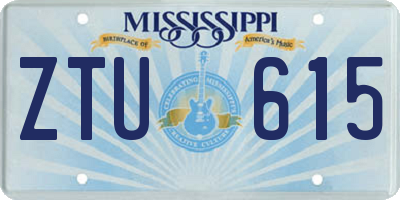 MS license plate ZTU615