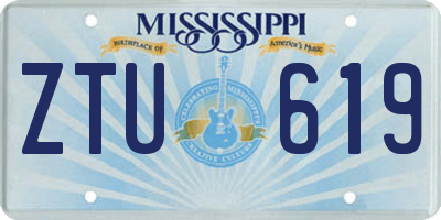 MS license plate ZTU619