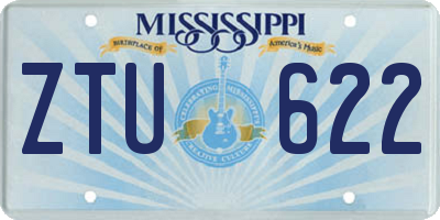 MS license plate ZTU622