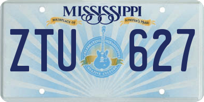 MS license plate ZTU627