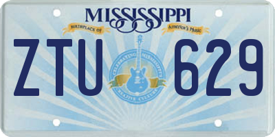 MS license plate ZTU629