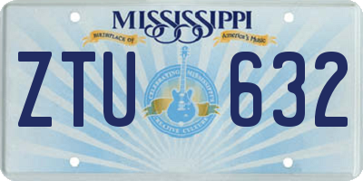 MS license plate ZTU632