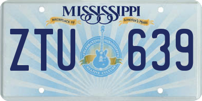 MS license plate ZTU639