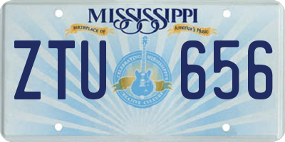 MS license plate ZTU656