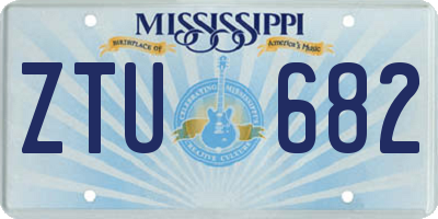 MS license plate ZTU682