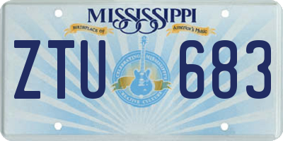 MS license plate ZTU683