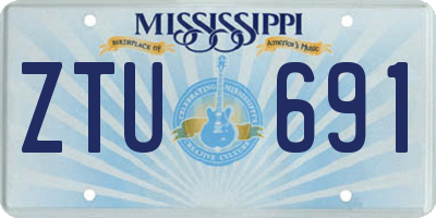 MS license plate ZTU691