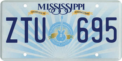 MS license plate ZTU695