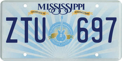 MS license plate ZTU697