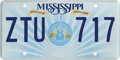 MS license plate ZTU717