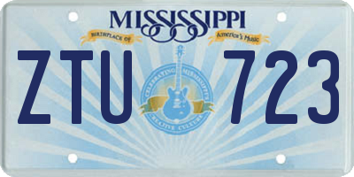 MS license plate ZTU723