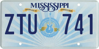 MS license plate ZTU741
