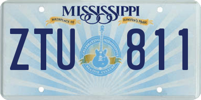 MS license plate ZTU811